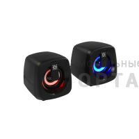 Акустическая 2.0 система DEFENDER J1 6Вт, подсветка, питание от USB, черный (1/30)