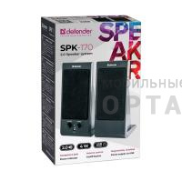 Активная система DEFENDER, 2.0, SPK-170, USB, чёрная (1/40) Активная система DEFENDER, 2.0, SPK-170, USB, чёрная (1/40)