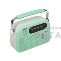 Радиоприёмник RITMIX RPR-045 MINT, Bluetooth v.5.3, FM/AM/SW, USB, micro SD, кабель Type-C - USB (1/16)
