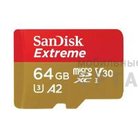 Карта памяти MicroSD 64GB SanDisk Class 10 Extreme UHS-I U3 (170 Mb/s) без адаптера