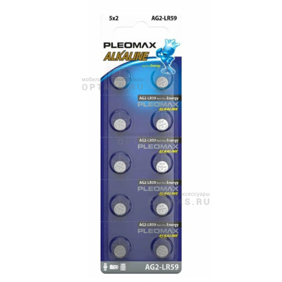Элемент питания SAMSUNG PLEOMAX AG2 (396) LR726, LR59 Button Cell (10/100/1000/98000)