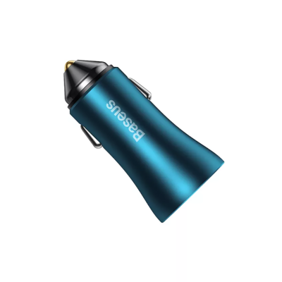 АЗУ в комплекте Baseus Golden Contactor Max Dual Fast Charger Car Charger U+C 60W Blue